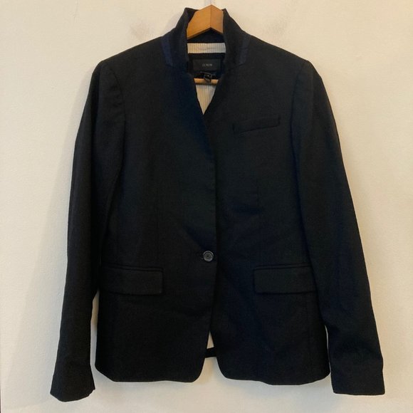 J. Crew Regent Blazer in Wool Flannel Black - Picture 5 of 10